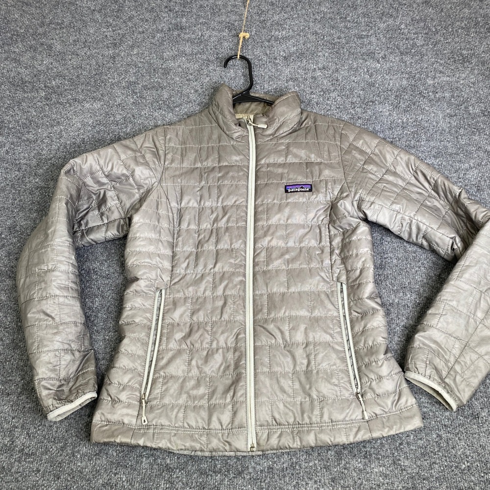 Patagonia Womens Nano Puff Jacket Gray Full Zip Quilted Puffer STY84217 Small
